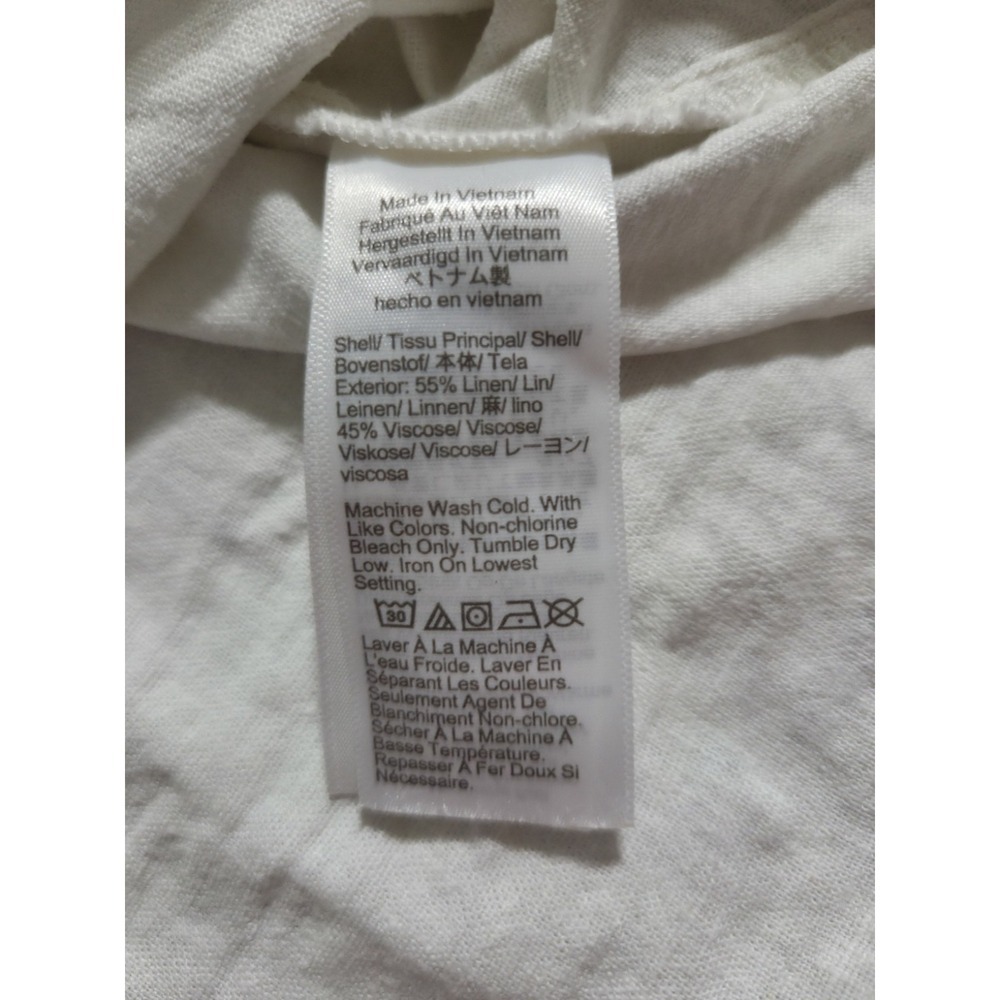 J.crew Linen Button Up Tank, White, Large - Picture 3 of 4